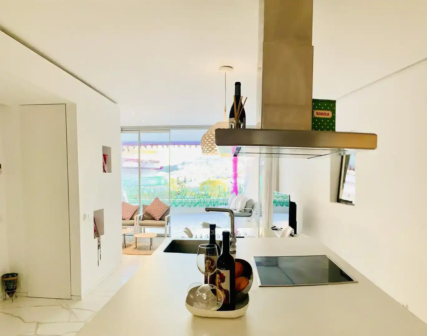 Küche von Wohnungen zur Miete in Eivissa mit Klimaanlage, Schwimmbad und Balkon