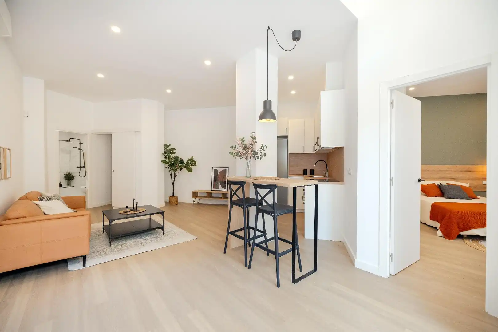 Sala de estar de Apartamento en venta en Málaga Capital con Aire acondicionado, Trastero y Amueblado