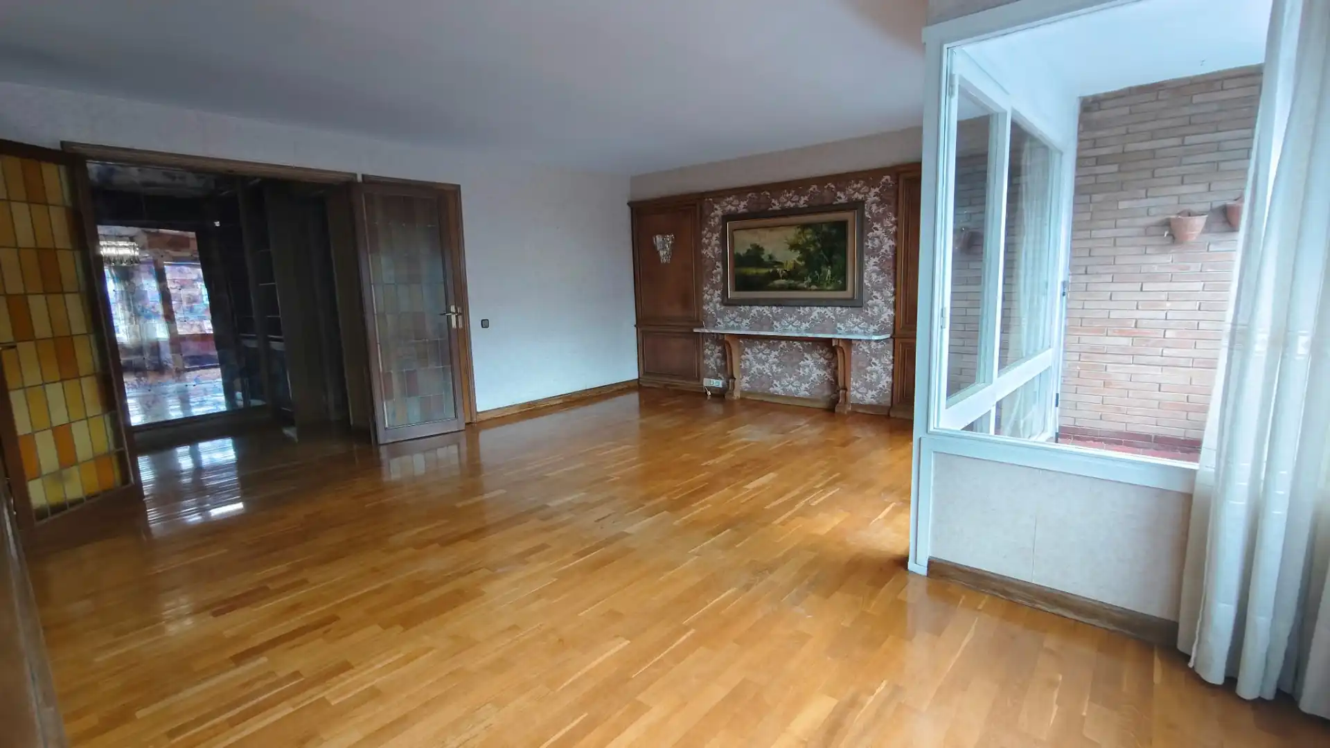 Sala de estar de Piso en venta en Barcelona con Calefacción, Parquet y Horno