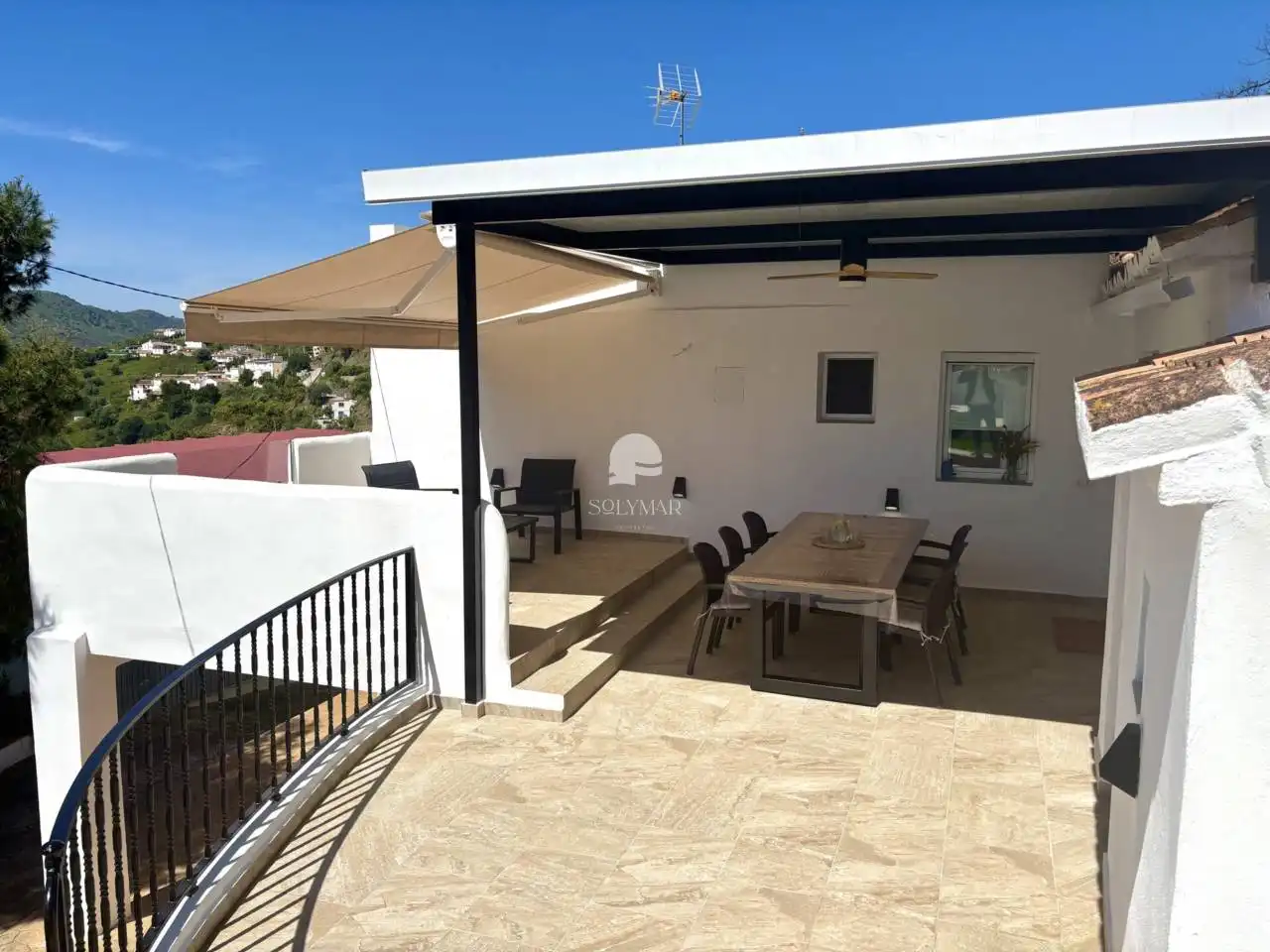 Terrasse von Haus oder Chalet zur Miete in Canillas de Aceituno mit Klimaanlage, Privatgarten und Terrasse
