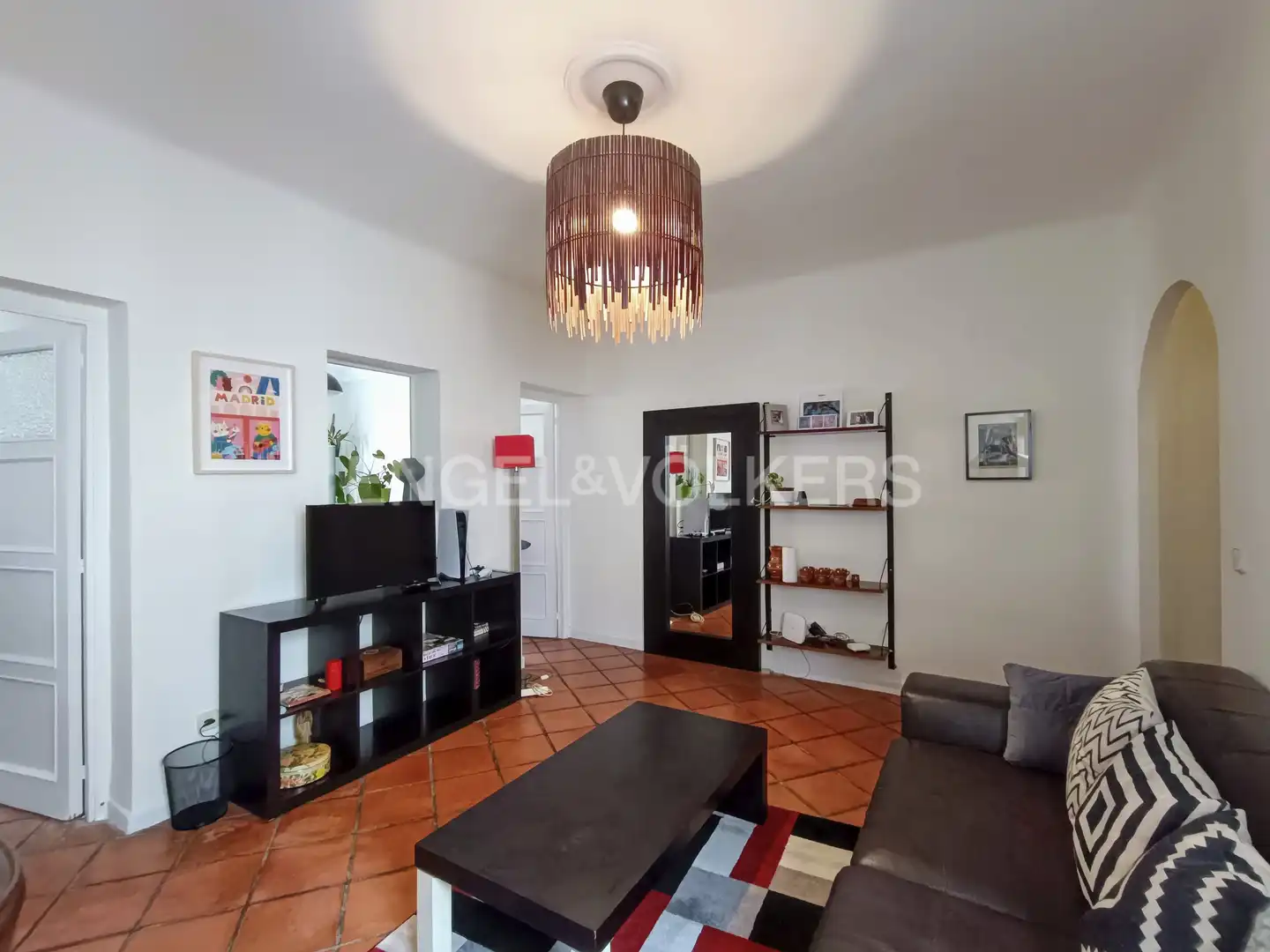 Living room of Flat for rent in Madrid  with Air Conditioner, Heating and Furnished