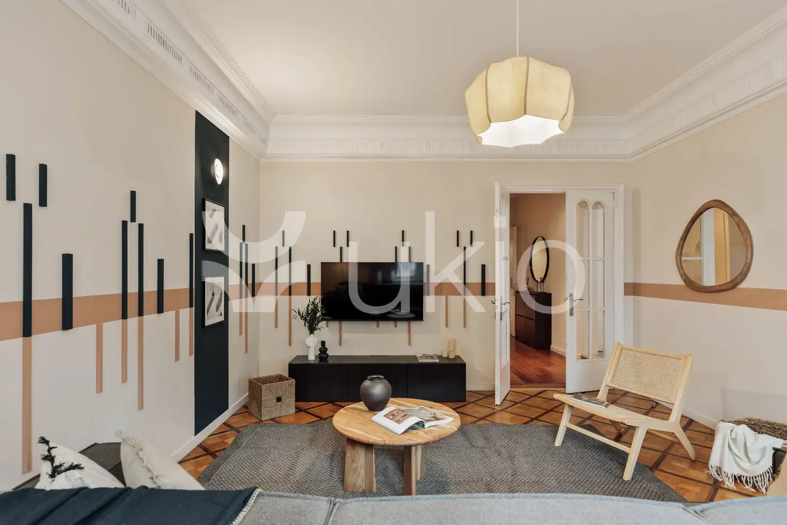 Living room of Apartments for rent in Barcelona  with Air Conditioner, Heating and Furnished
