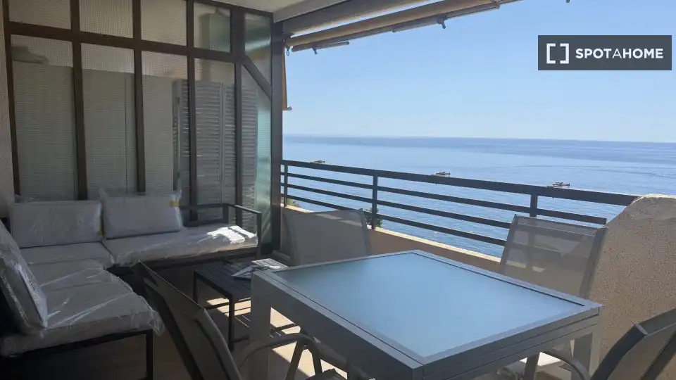 Terrassa de Apartament per a compartir en Calpe / Calp amb Aire condicionat, Terrassa i Moblat