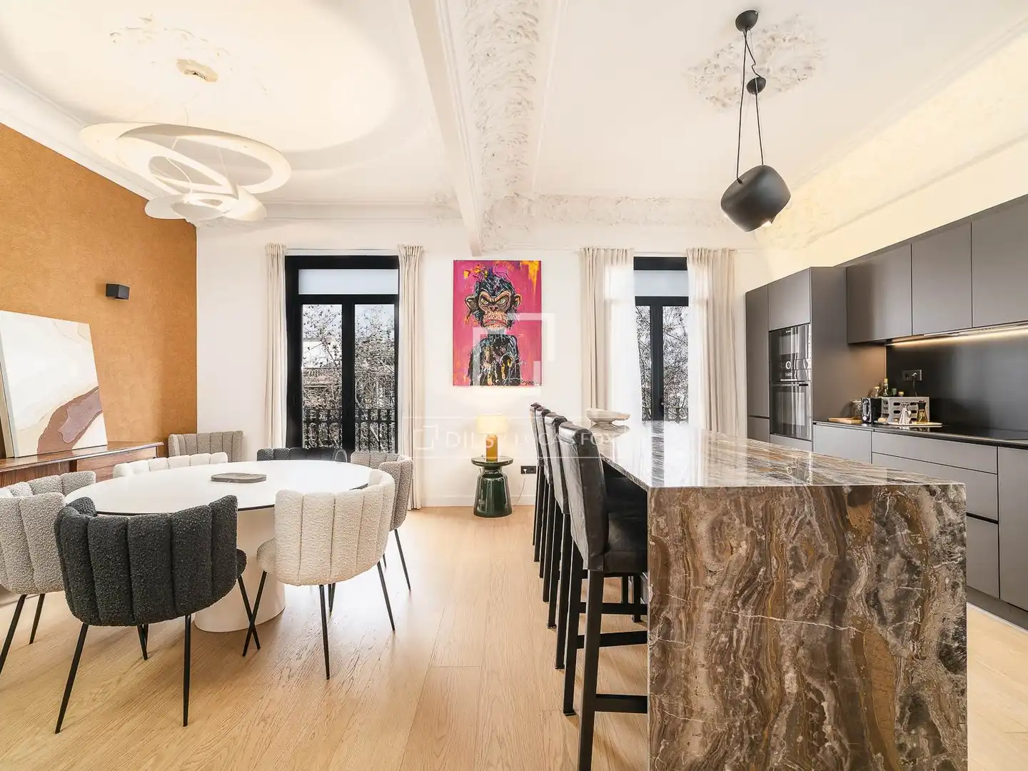 Esszimmer von Wohnung zum Verkauf in Barcelona mit Klimaanlage, Terrasse und Balkon