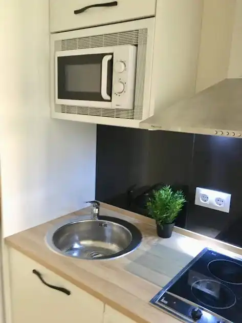 Kitchen of Study for rent in Linares  with Air Conditioner, Heating and Furnished