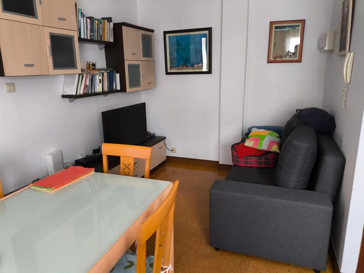 Sala de estar de Piso en venta en Ponteceso con Amueblado y Balcón