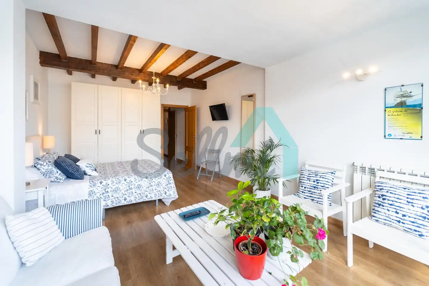Sala de estar de Casa adosada en venta en Ribadeo con Calefacción, Jardín privado y Terraza