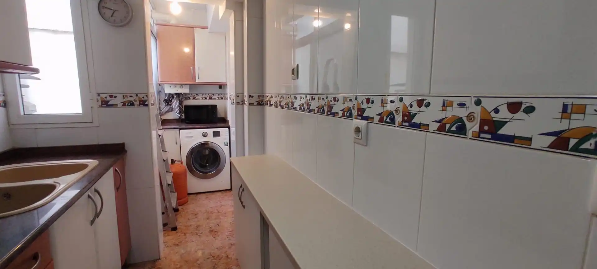 Küche von Wohnung zur Miete in Valencia mit Balkon