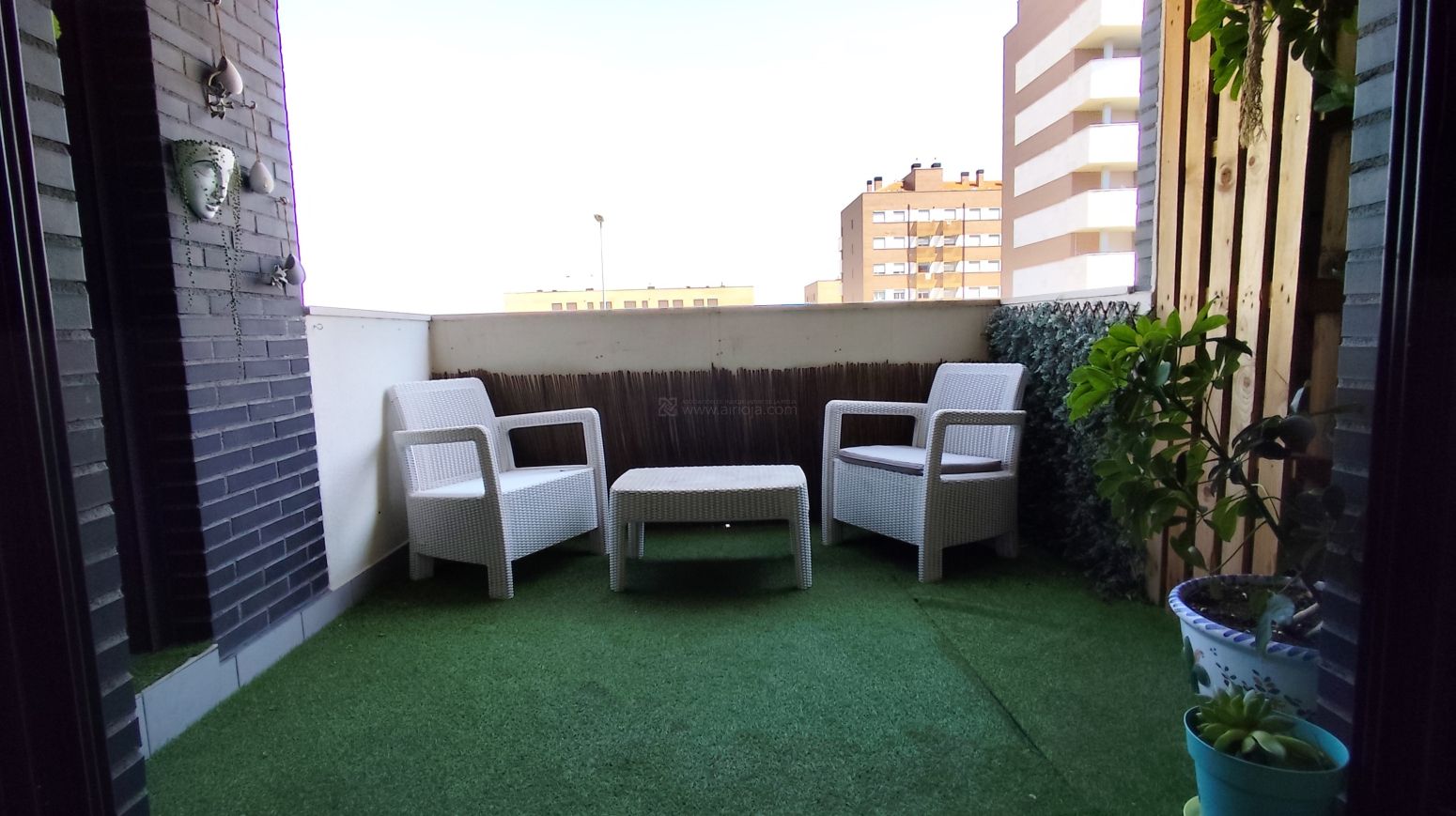 Terrace of Flat to rent in  Logroño  with Heating, Swimming Pool and Community pool