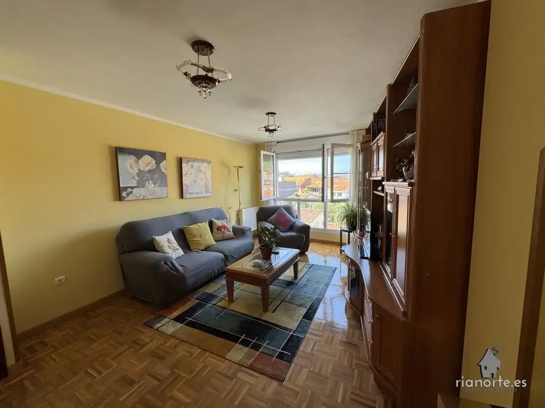 Living room of Flat for sale in Ribadesella  with Heating, Terrace and Furnished
