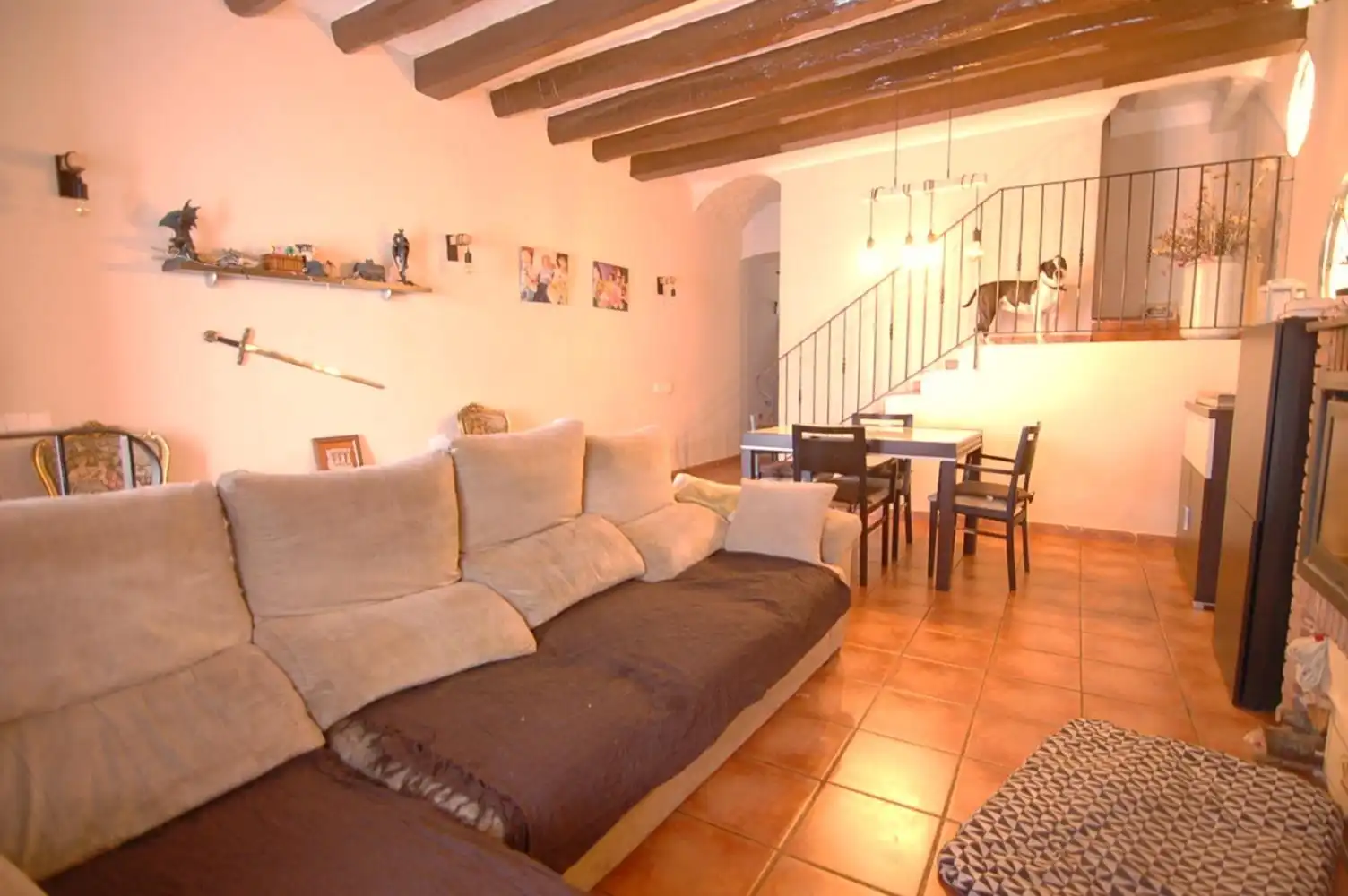 Wohnzimmer von Country house zum Verkauf in Vilassar de Dalt mit Terrasse