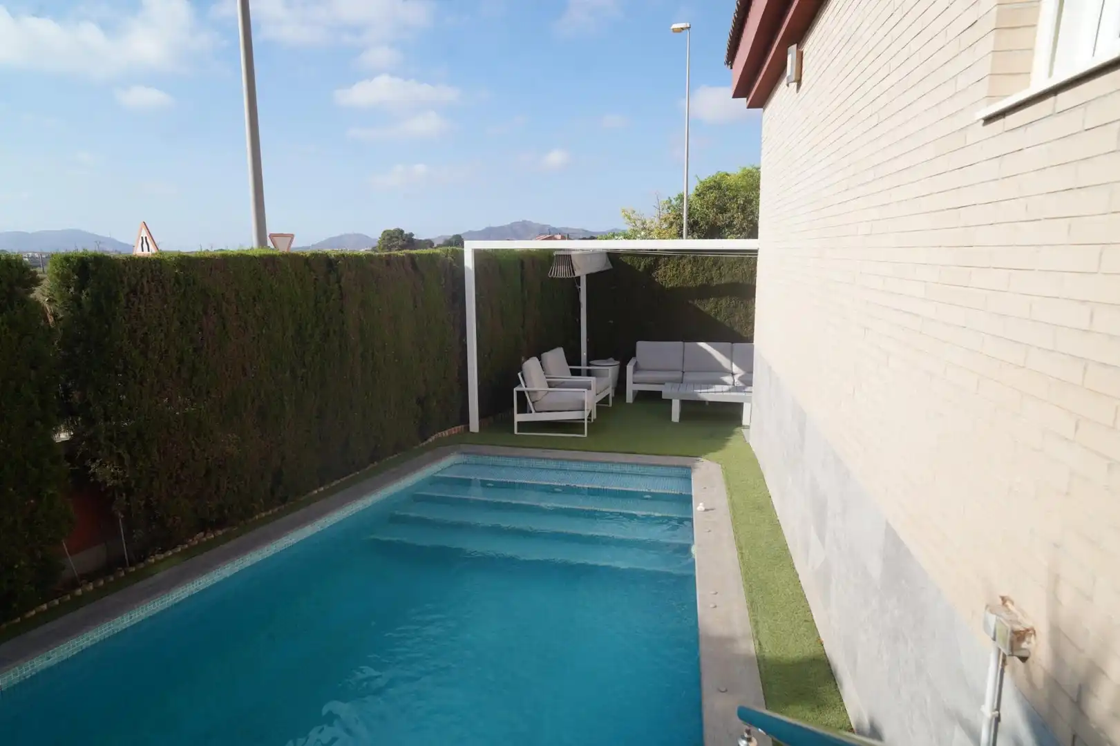 Piscina de Casa adosada en venta en Cartagena con Aire acondicionado, Jardín privado y Terraza