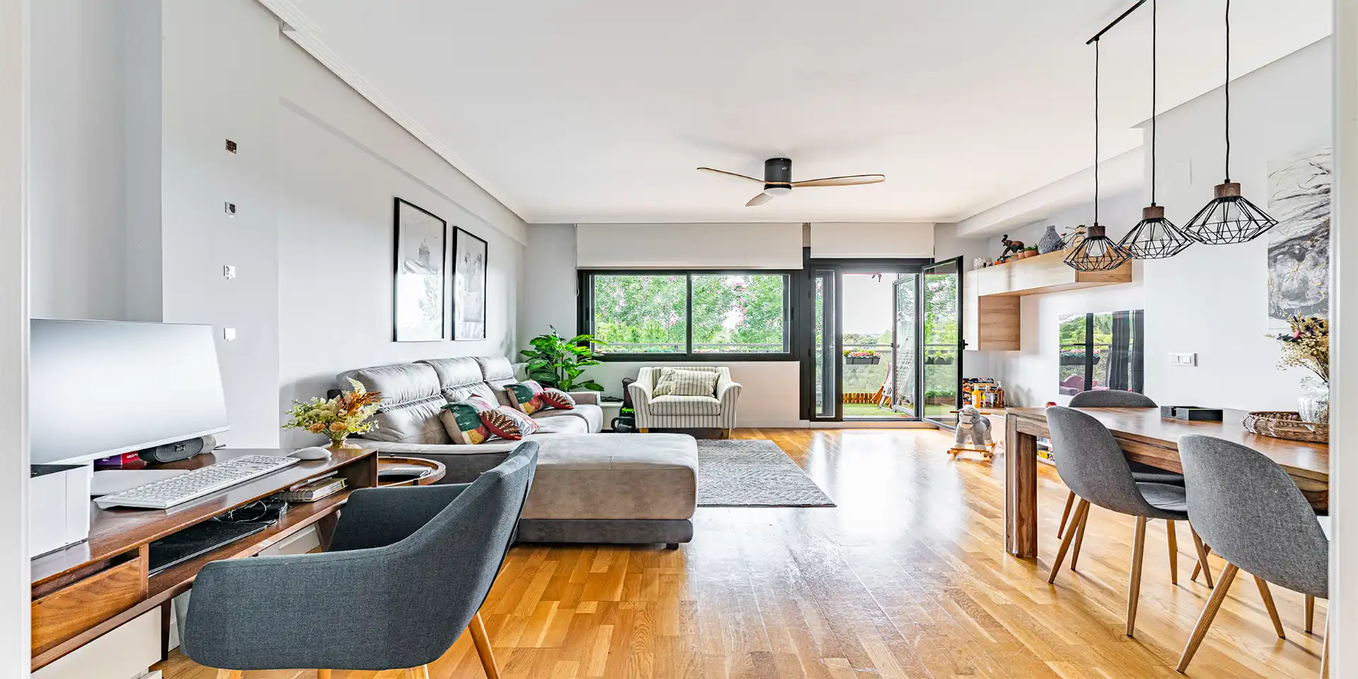 Wohnzimmer von Wohnung zum Verkauf in Las Rozas de Madrid mit Klimaanlage, Heizung und Parkett