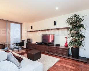 Sala d'estar de Apartament de lloguer en  Barcelona Capital amb Aire condicionat i Terrassa