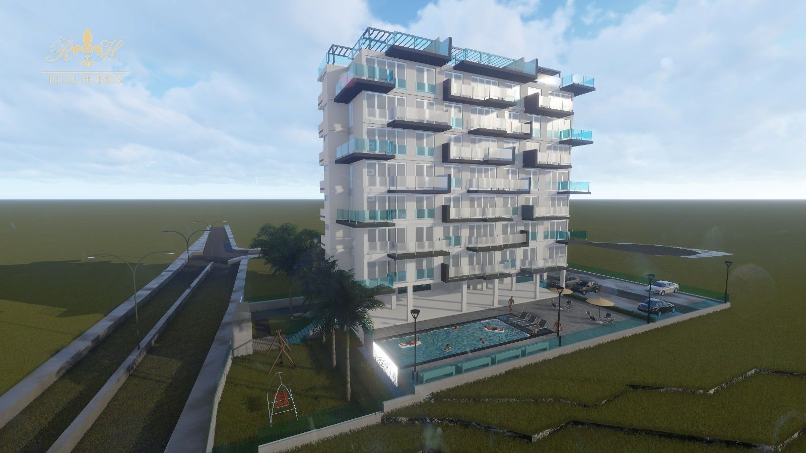 Vista exterior de Pis en venda en Finestrat amb Aire condicionat, Terrassa i Piscina