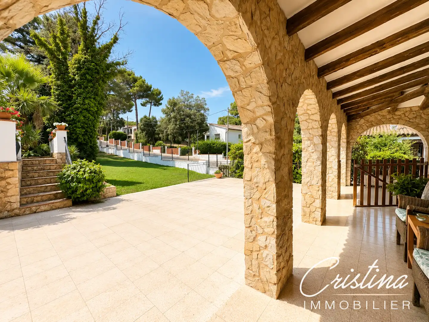 Terrassa de Casa o xalet en venda en Santa Cristina d'Aro amb Calefacció, Jardí privat i Terrassa