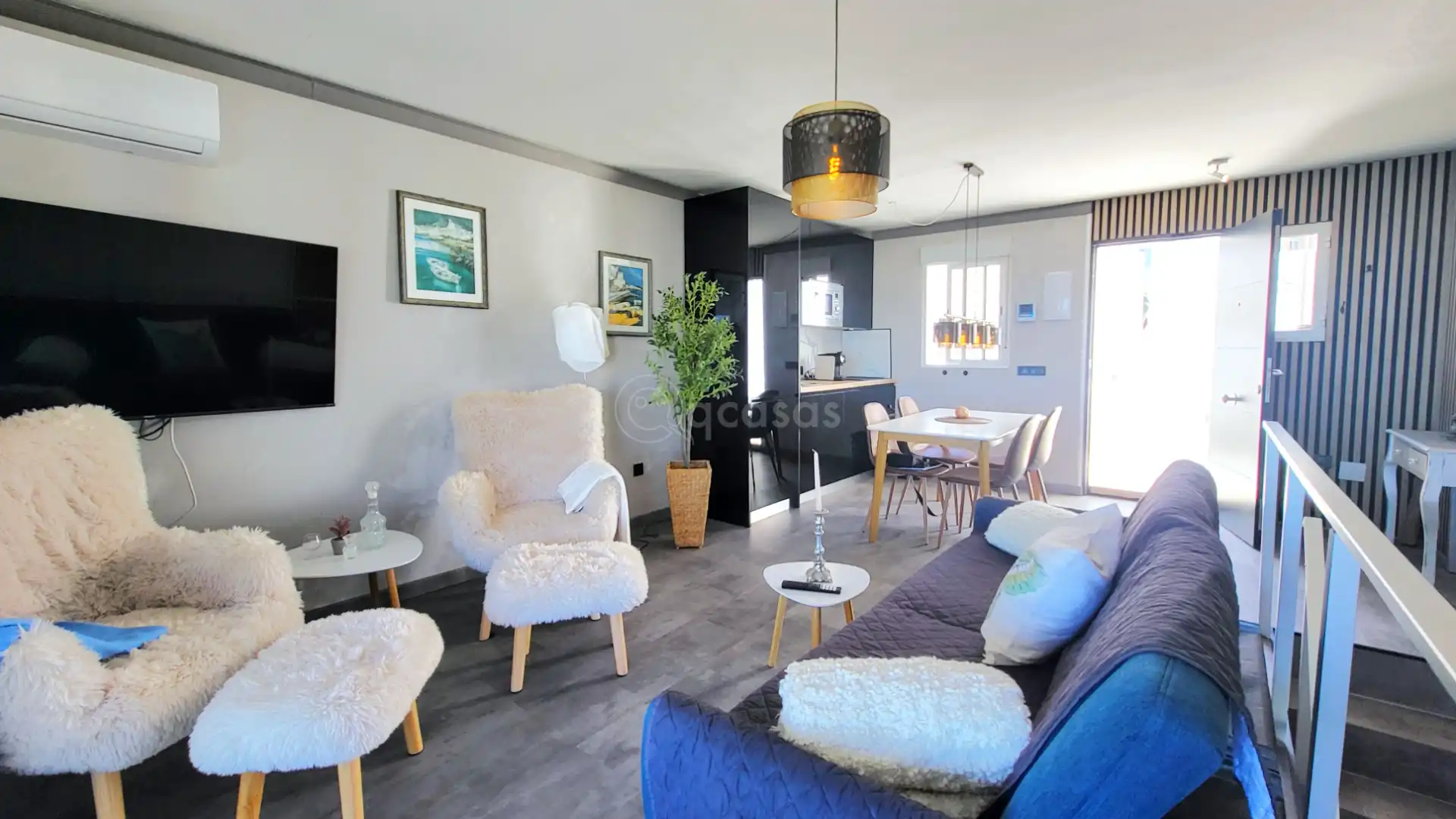 Sala d'estar de Casa adosada en venda en Mijas amb Aire condicionat, Calefacció i Terrassa