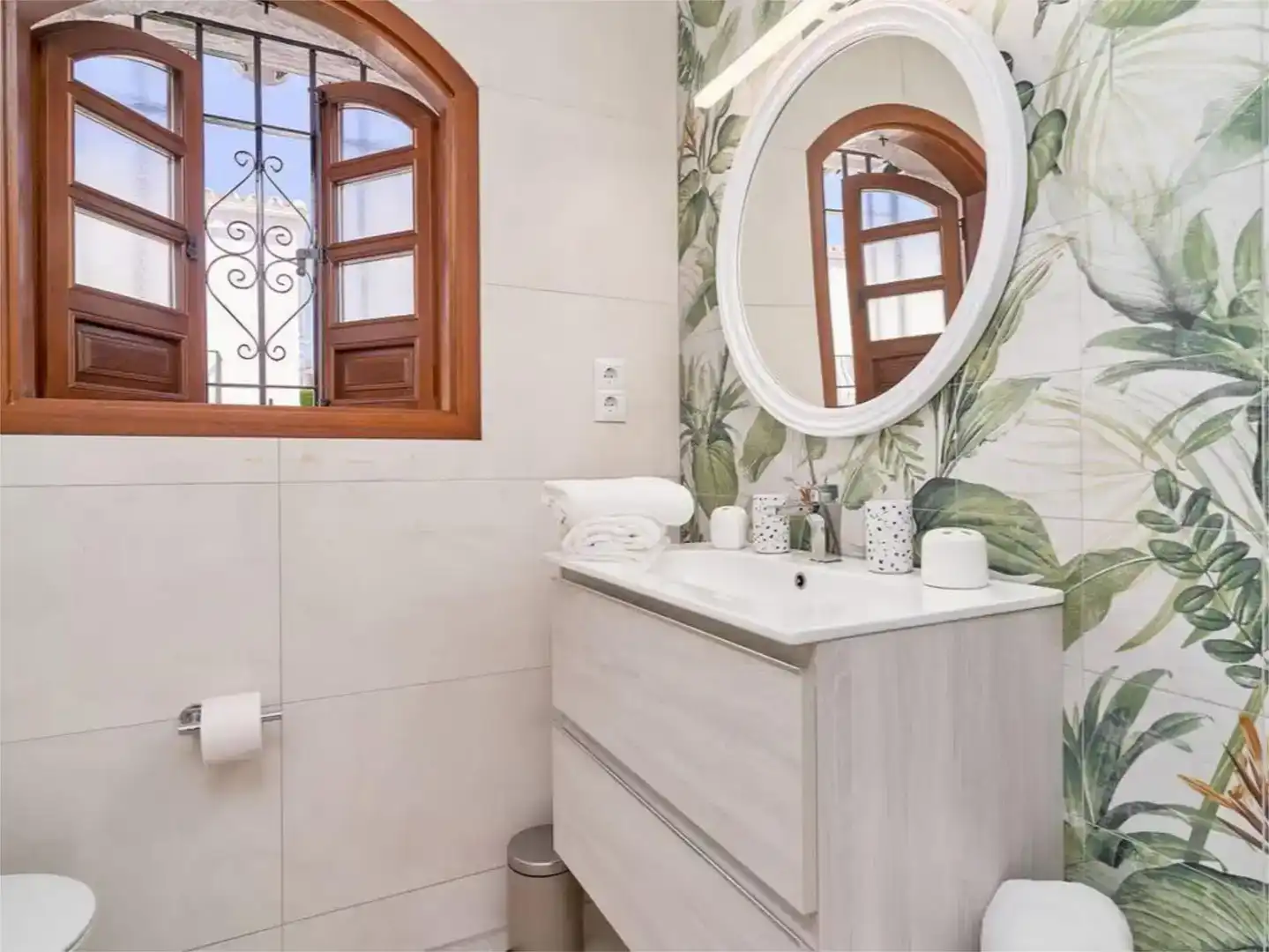 Badezimmer von Country house zur Miete in Nerja mit Klimaanlage und Schwimmbad