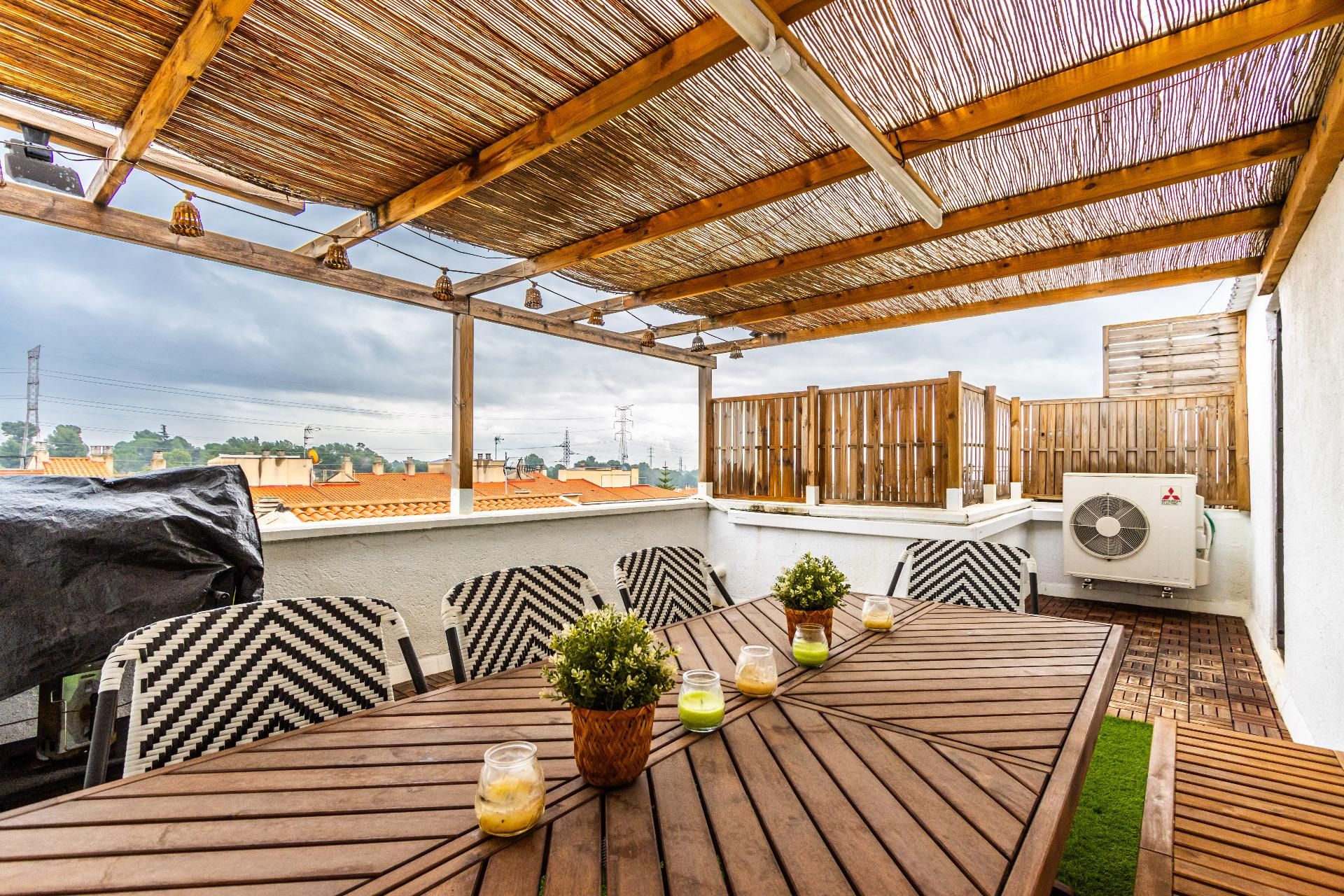 Terrace of Flat for sale in Terrassa  with Air Conditioner, Parquet flooring and Terrace