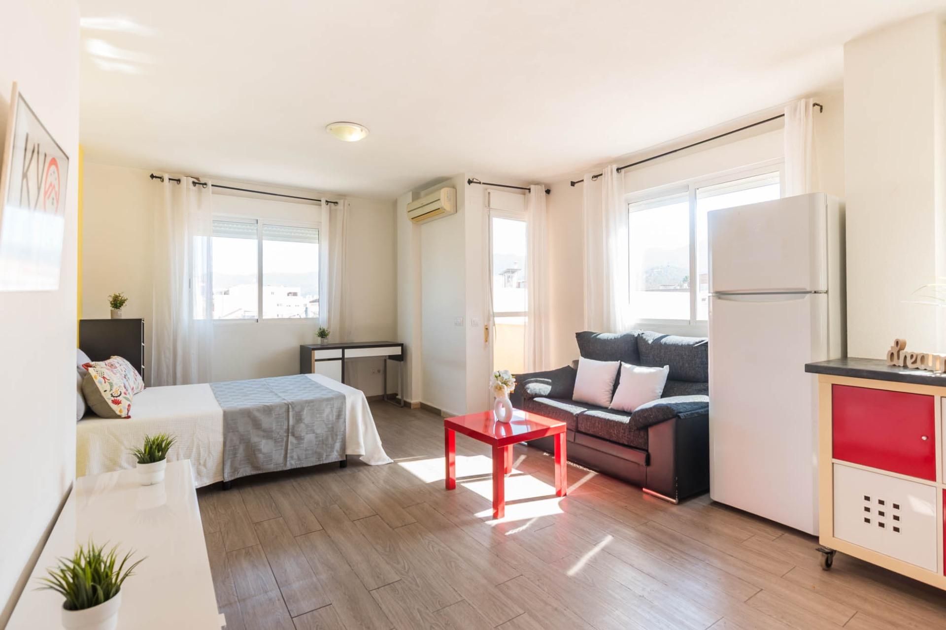 Bedroom of Flat for sale in  Murcia Capital  with Air Conditioner, Furnished and Balcony