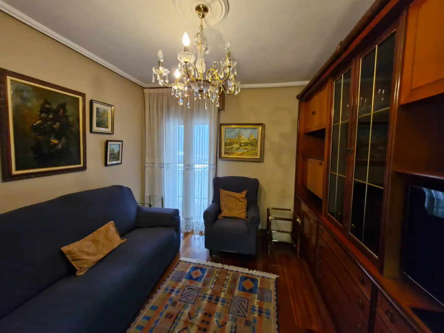 Sala de estar de Piso de alquiler en Derio con Calefacción, Parquet y Terraza