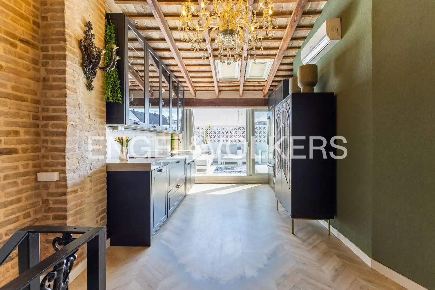 Kitchen of Attic for sale in Valencia  with Air Conditioner, Heating and Parquet flooring