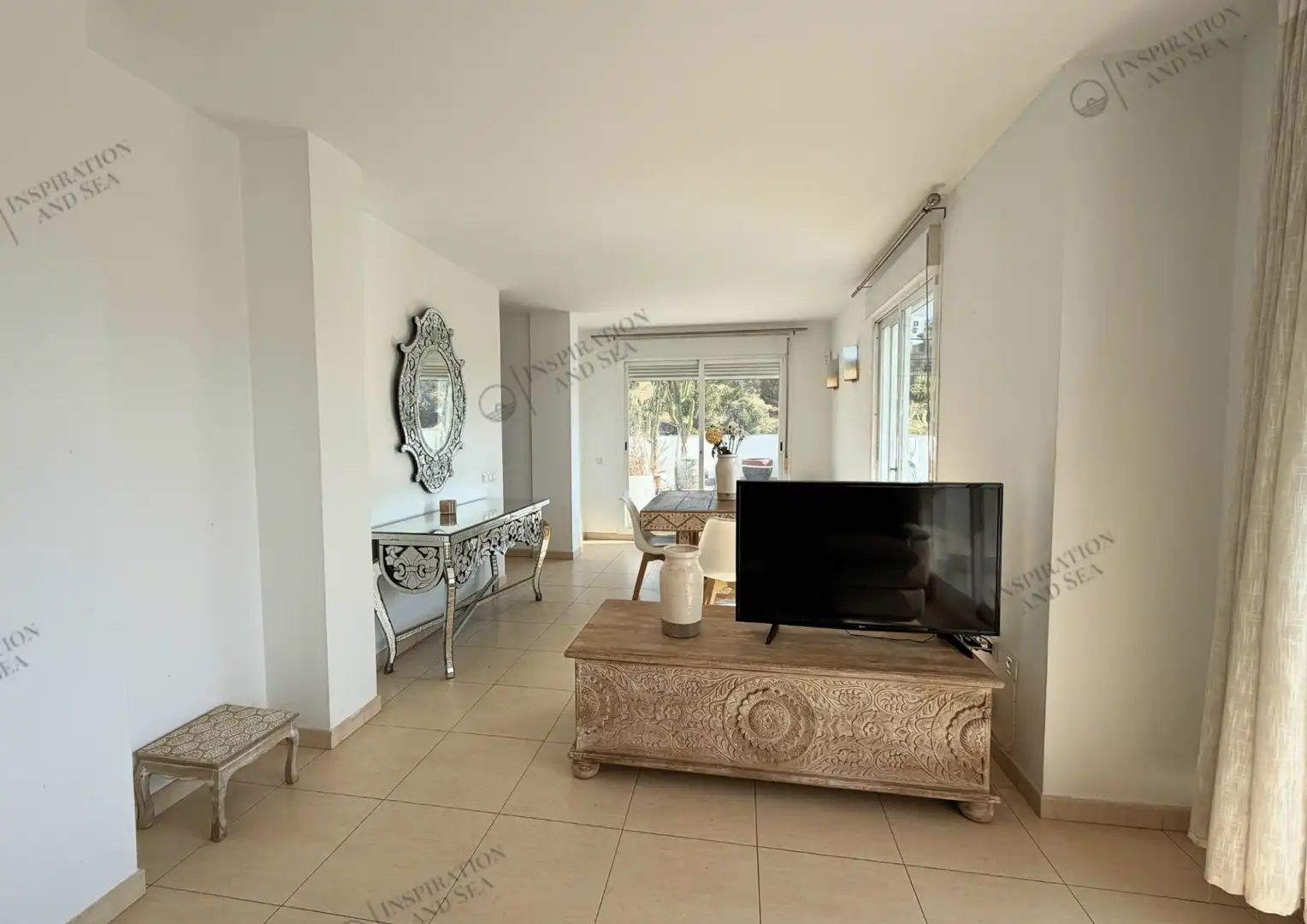 Living room of Flat for sale in Eivissa  with Air Conditioner, Terrace and Furnished