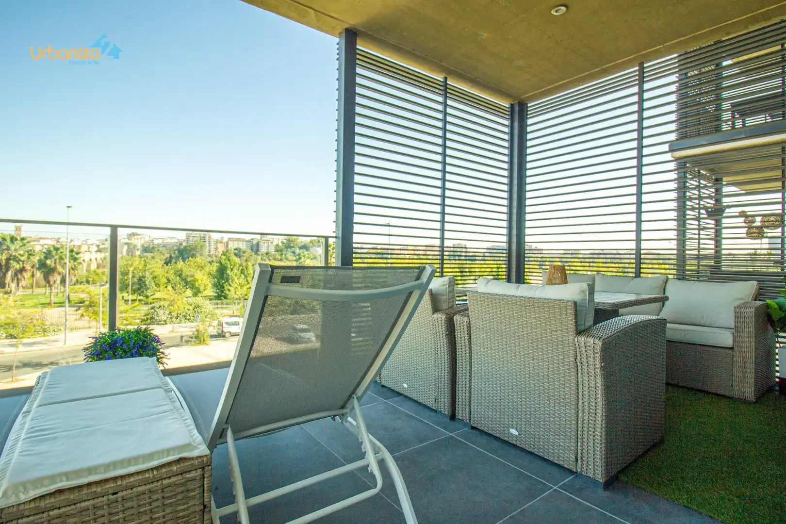 Terrasse von Wohnung zum Verkauf in Badajoz mit Klimaanlage, Heizung und Privatgarten