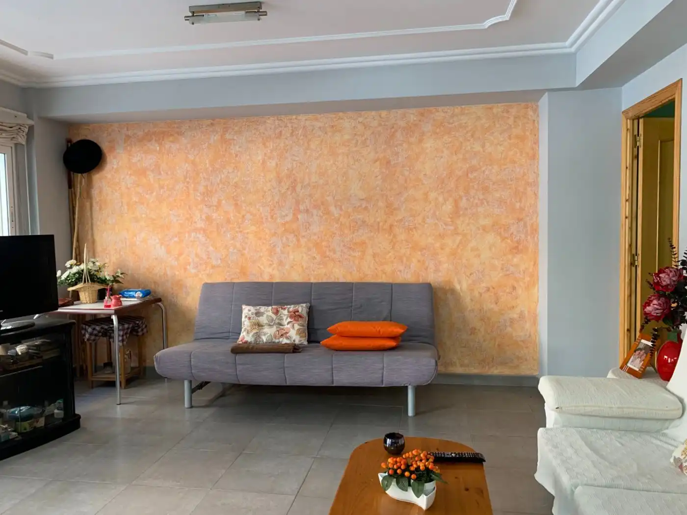 Living room of Ground floor for sale in Valencia  with Terrace, Storage room and Furnished