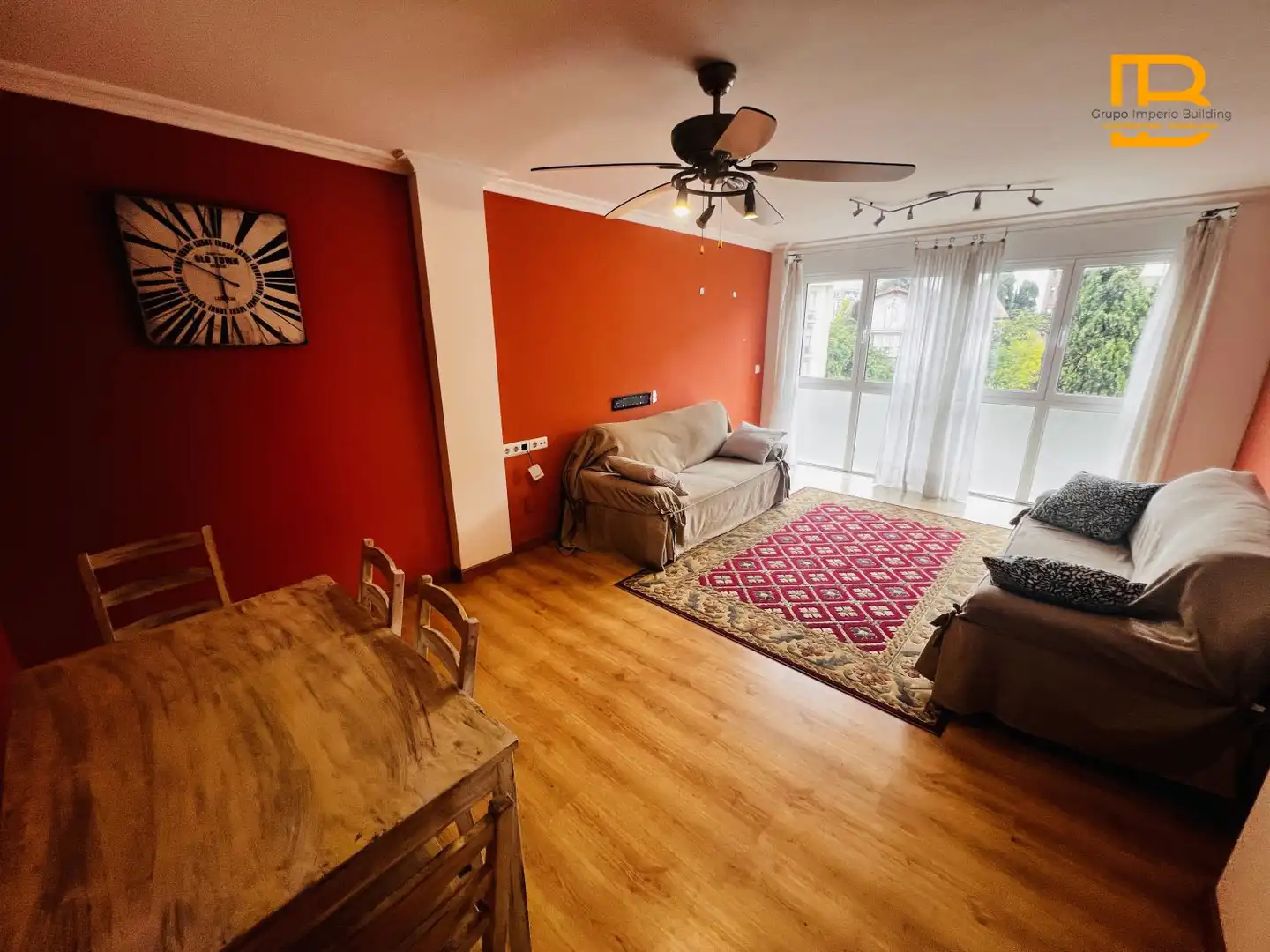 Wohnzimmer von Wohnung zum Verkauf in Colindres mit Heizung, Parkett und Terrasse