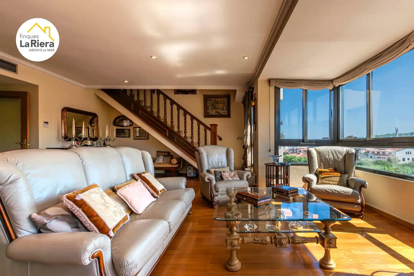 Sala de estar de Ático en venta en Arenys de Mar con Aire acondicionado, Calefacción y Parquet