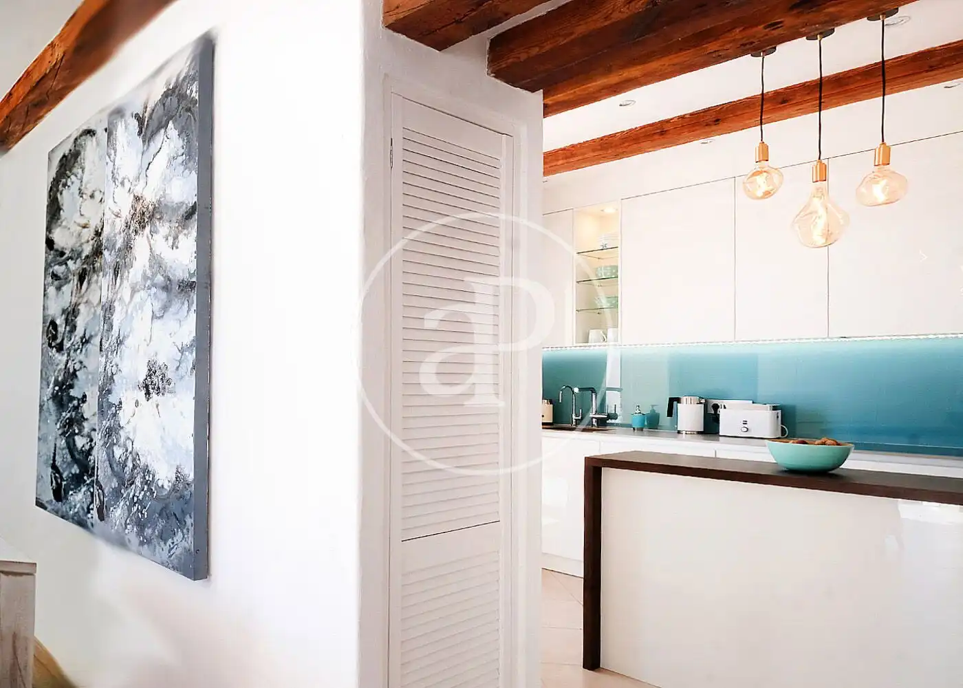 Cocina de Piso de alquiler en Andratx con Jardín privado, Terraza y Amueblado