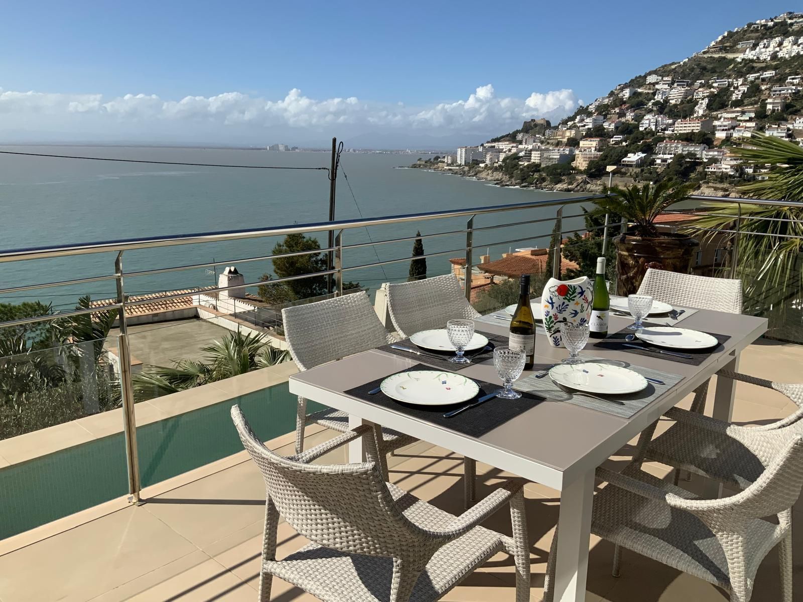 Terraza de Casa o chalet en venta en Roses con Aire acondicionado, Jardín privado y Piscina