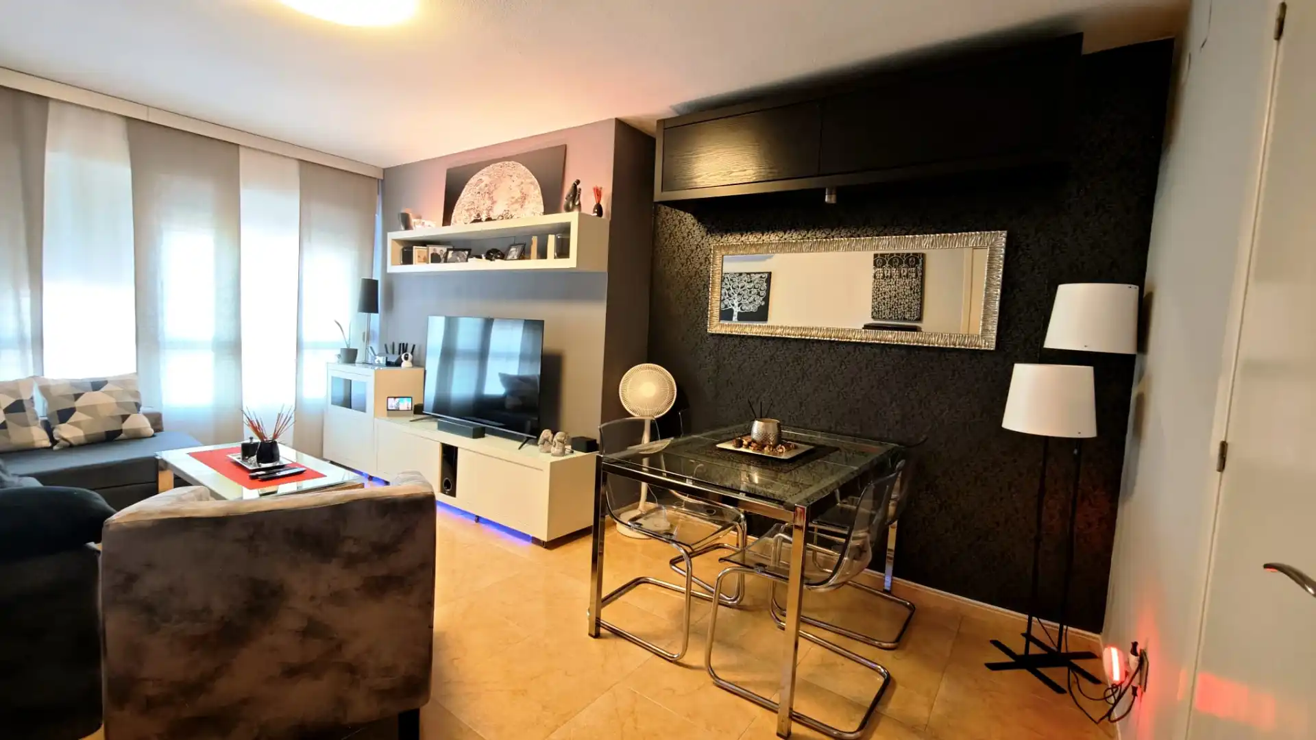 Sala d'estar de Apartament en venda en Badajoz amb Aire condicionat, Calefacció i Moblat