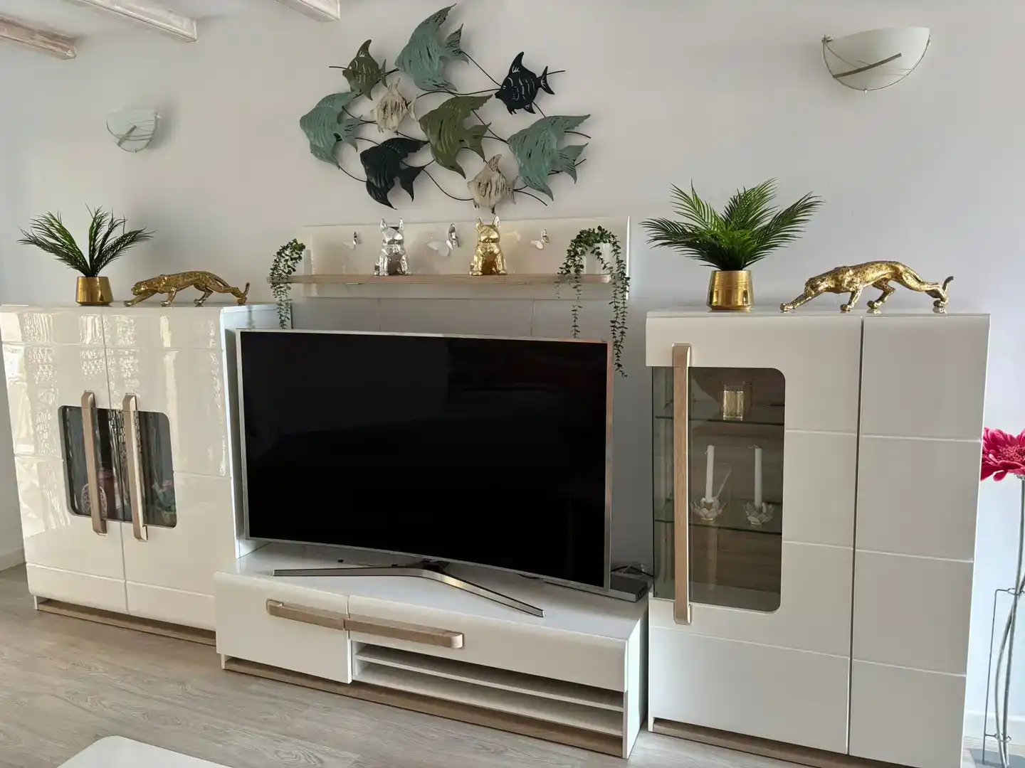 Sala d'estar de Casa o xalet de lloguer en Manacor amb Aire condicionat, Jardí privat i Parquet