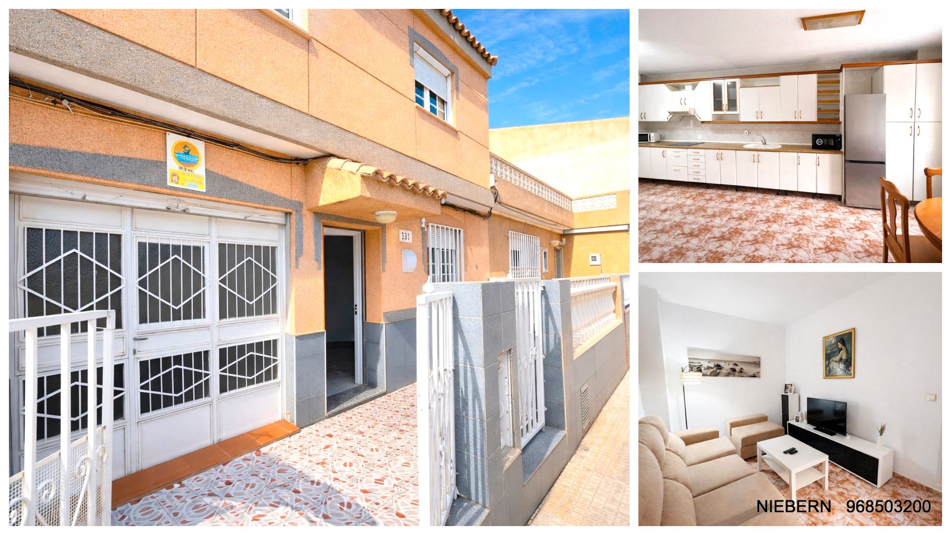 Vista exterior de Casa adosada en venda en Cartagena amb Aire condicionat, Terrassa i Moblat