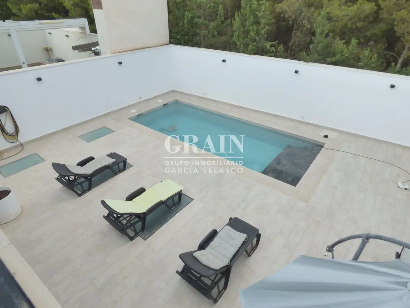 Swimming pool of Houses for sale in Albacete  with Heating, Terrace and Storage room
