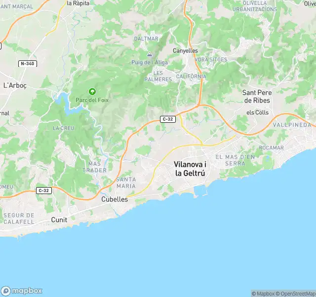 Vista exterior de Piso en venta en Vilanova i la Geltrú