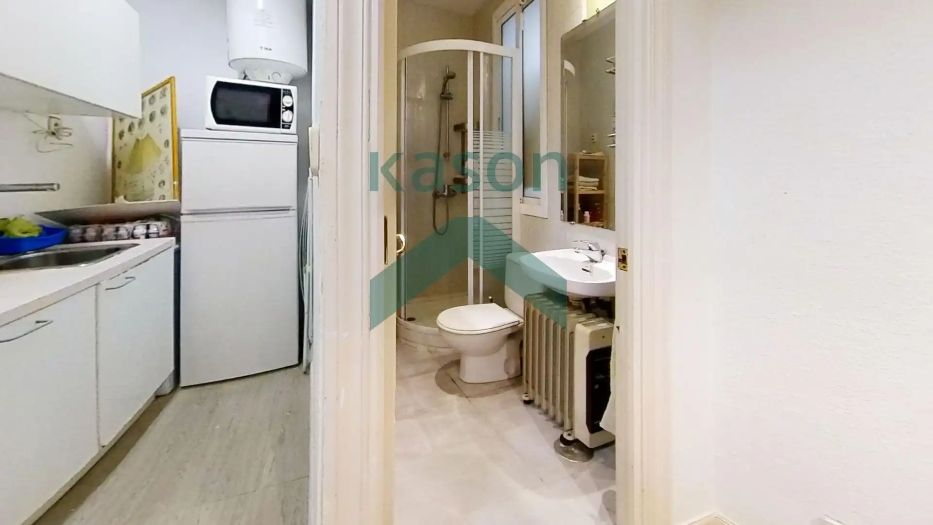 Baño de Apartamento de alquiler en Madrid con Calefacción y Amueblado
