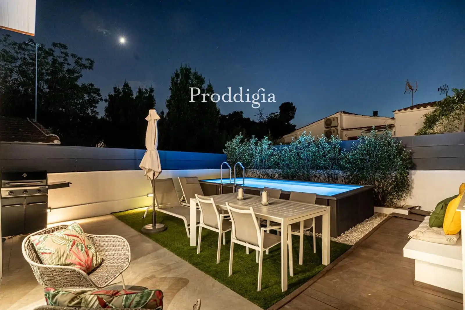Terrace of Houses for rent in Sant Cugat del Vallès  with Air Conditioner, Storage room and Swimming Pool