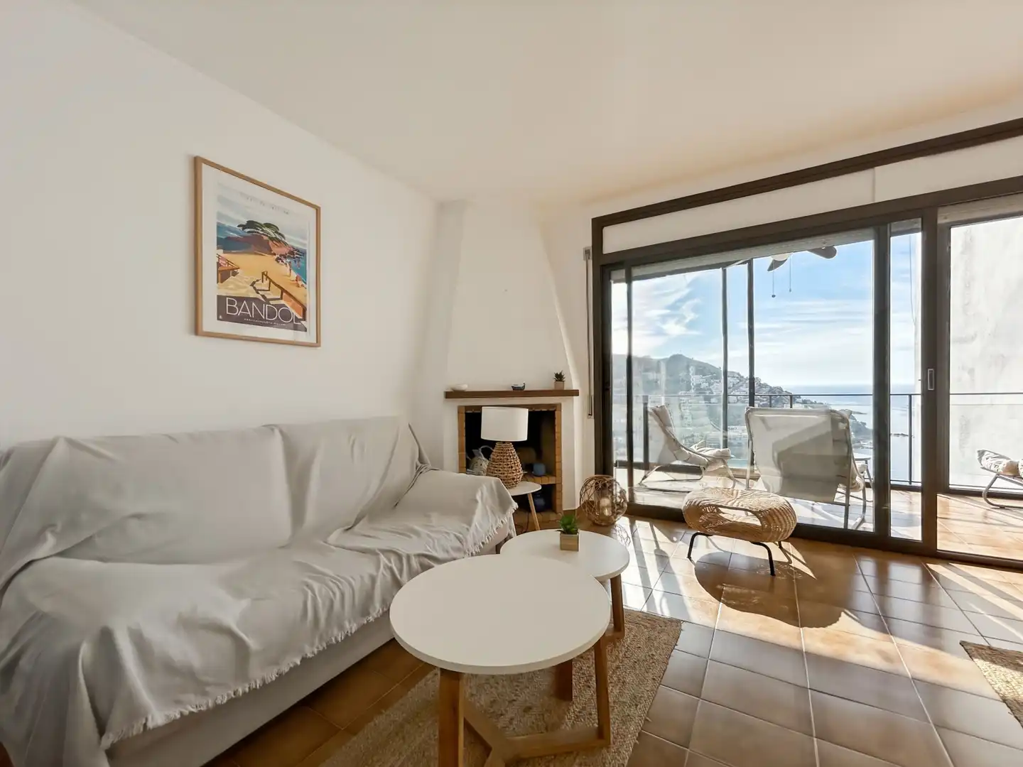Living room of Duplexes for sale in Roses  with Air Conditioner and Heating