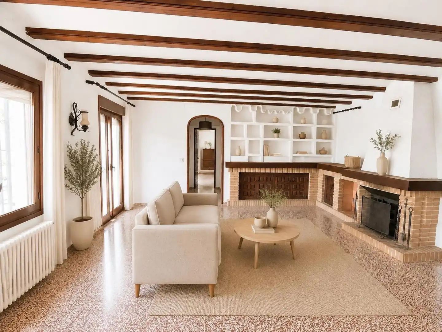Sala de estar de Finca rústica en venta en Dénia con Terraza y Piscina