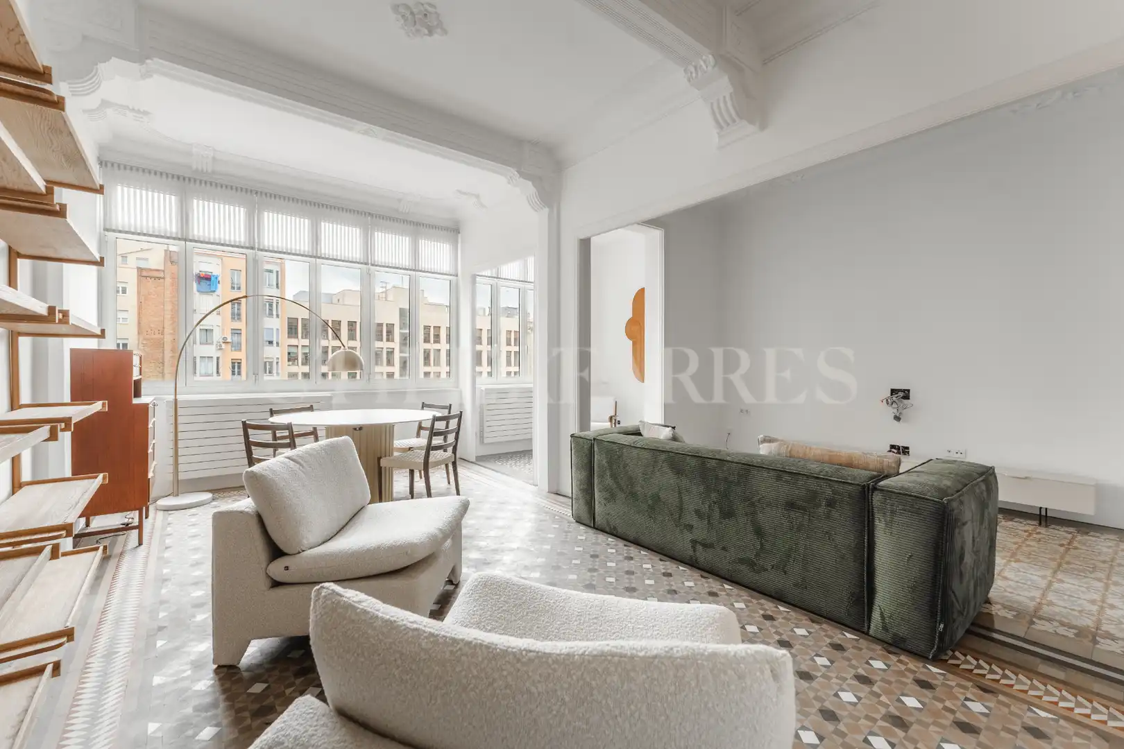 Sala de estar de Piso de alquiler en Barcelona con Aire acondicionado, Calefacción y Amueblado