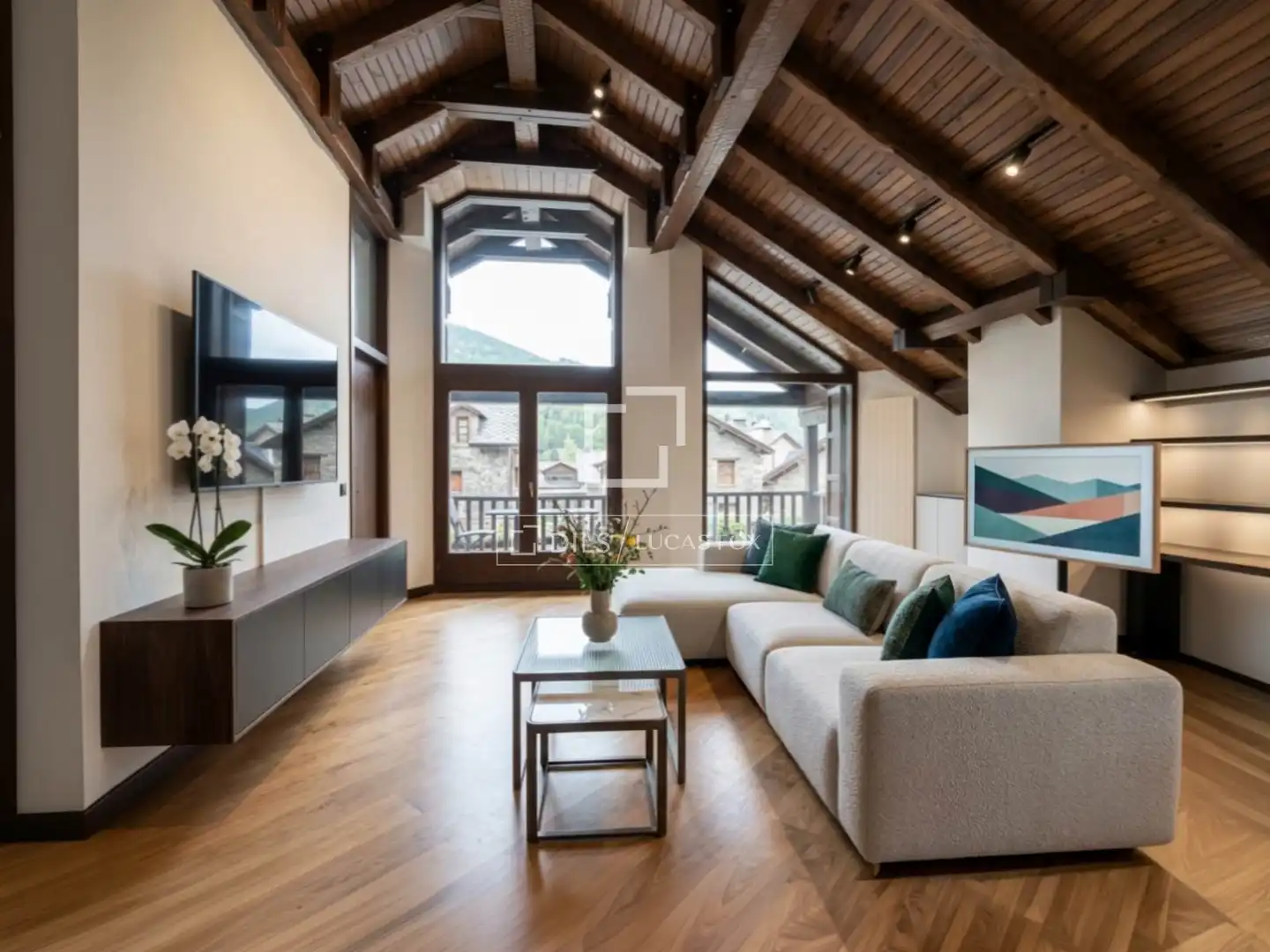 Sala de estar de Piso en venta en Ordino con Calefacción, Parquet y Terraza