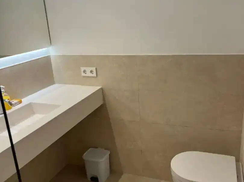 Bathroom of Flat for rent in Pollença  with Air Conditioner, Private garden and Furnished
