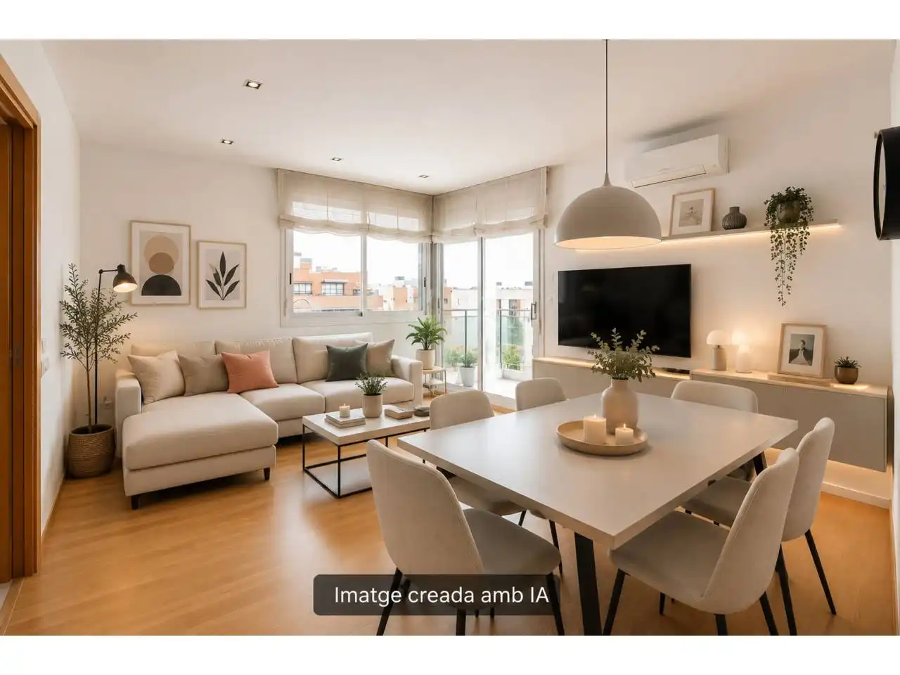 Living room of Attic for sale in Terrassa  with Air Conditioner, Heating and Parquet flooring