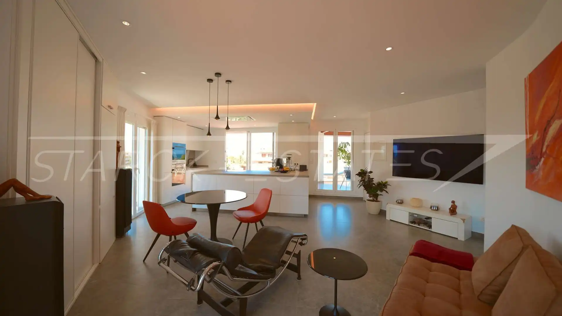 Sala de estar de Ático en venta en Dénia con Aire acondicionado, Jardín privado y Piscina