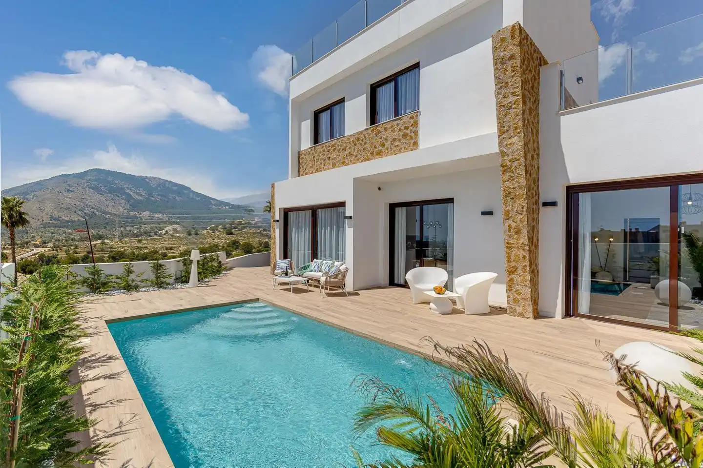 Piscina de Casa o chalet en venta en Finestrat con Jardín privado, Terraza y Piscina