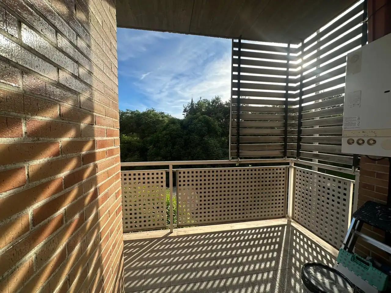 Terraza de Piso de alquiler en  Pamplona / Iruña con Calefacción, Amueblado y Horno