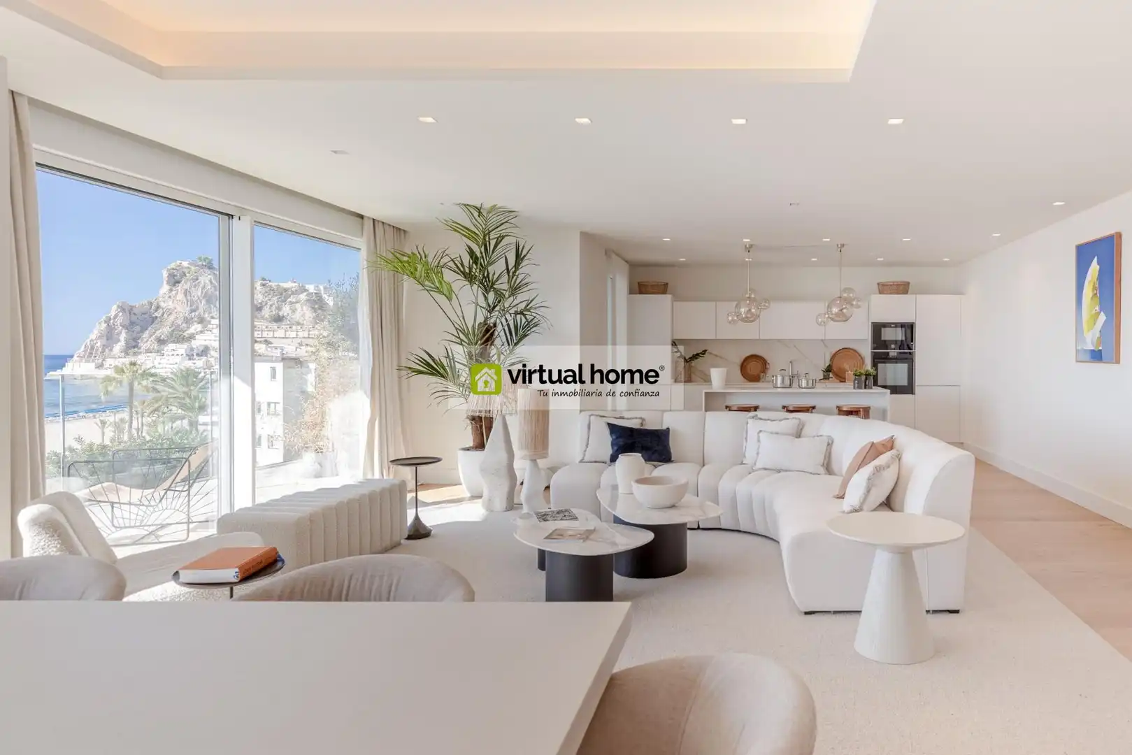 Living room of Apartments for sale in Benidorm  with Air Conditioner, Private garden and Terrace